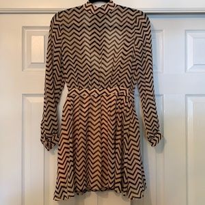 Forever 21 herringbone chiffon dress